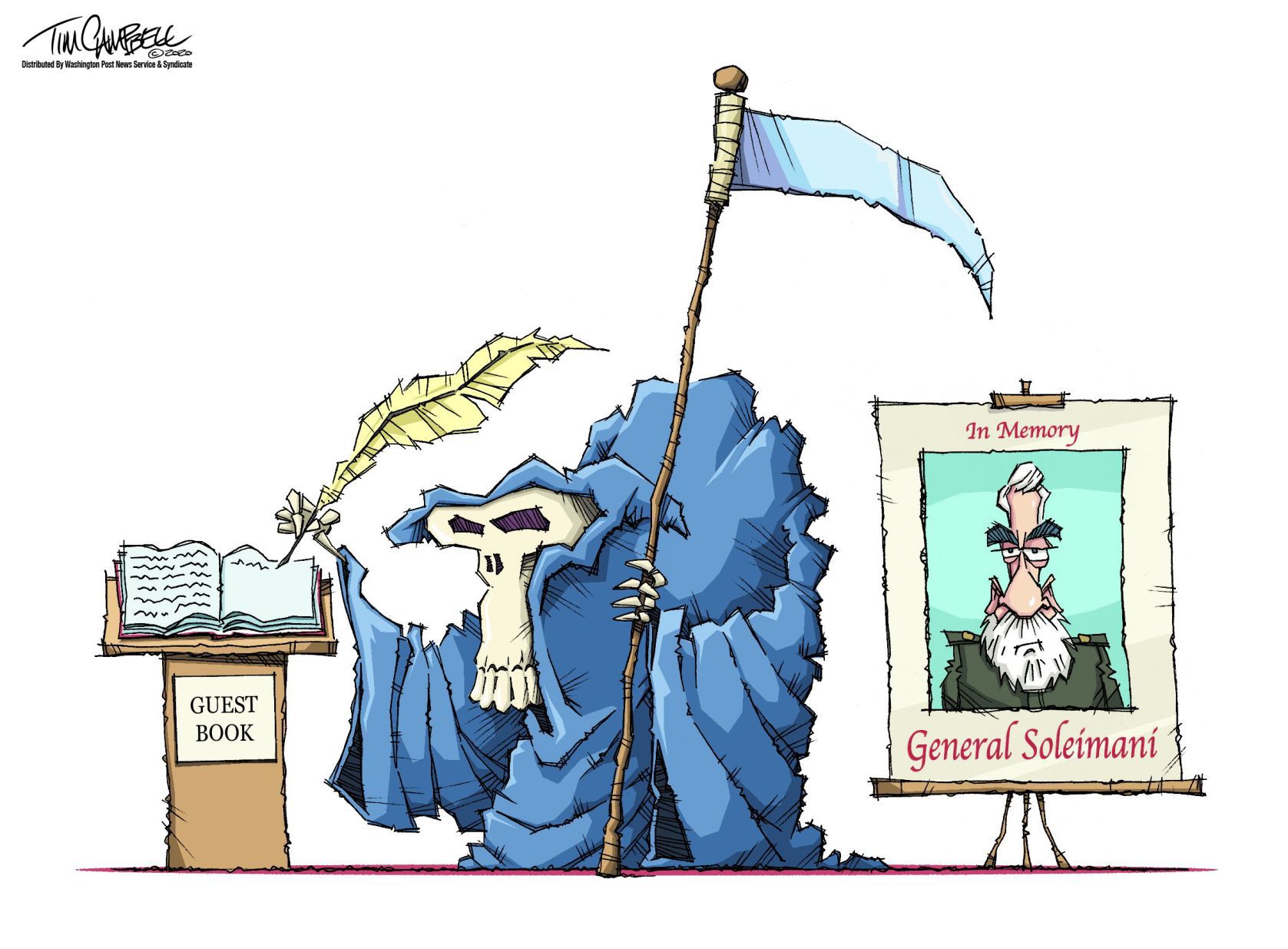 Tim Campbell cartoon
